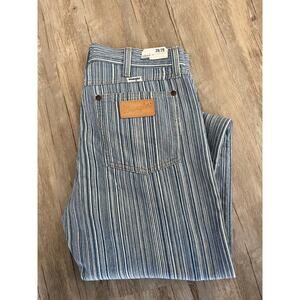 NWT Wrangler Women's 651 Sunset Mid Rise Straight Stripe Jean  W28 L29